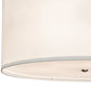 Meyda Lighting Cilindro 36" 6-Light Nickel Semi-flush Mount Light With White Laura Textrene & Statuario Idalight Shade