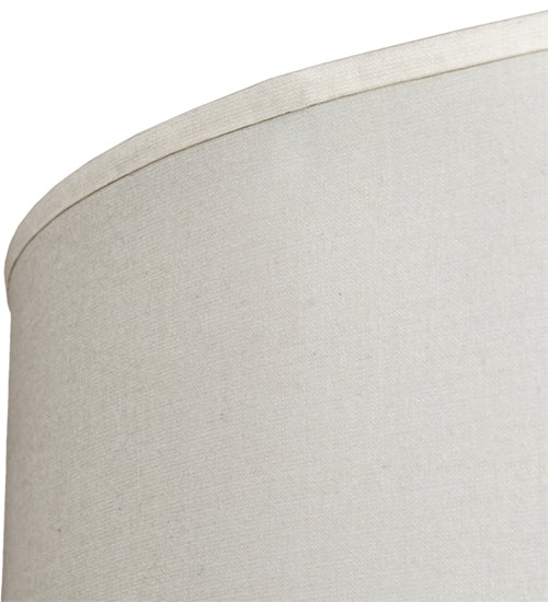 Meyda Lighting Cilindro 36" 6-Light Nickel Semi-flush Mount Light With White Laura Textrene & Statuario Idalight Shade
