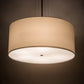 Meyda Lighting Cilindro 36" 6-Light Oil Rubbed Bronze Pendant Light With White Linen Textrene Shade