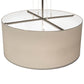 Meyda Lighting Cilindro 36" 6-Light Oil Rubbed Bronze Pendant Light With White Linen Textrene Shade