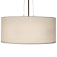 Meyda Lighting Cilindro 36" 6-Light Oil Rubbed Bronze Pendant Light With White Linen Textrene Shade