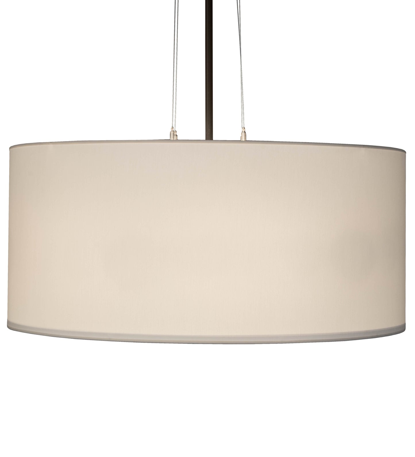 Meyda Lighting Cilindro 36" 6-Light Oil Rubbed Bronze Pendant Light With White Linen Textrene Shade