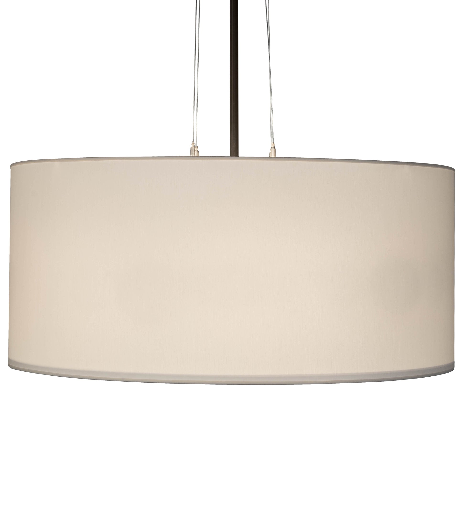 Meyda Lighting Cilindro 36" 6-Light Oil Rubbed Bronze Pendant Light With White Linen Textrene Shade