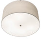 Meyda Lighting Cilindro 36" 6-Light Oil Rubbed Bronze Pendant Light With White Linen Textrene Shade