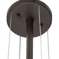 Meyda Lighting Cilindro 36" 6-Light Oil Rubbed Bronze Pendant Light With White Linen Textrene Shade