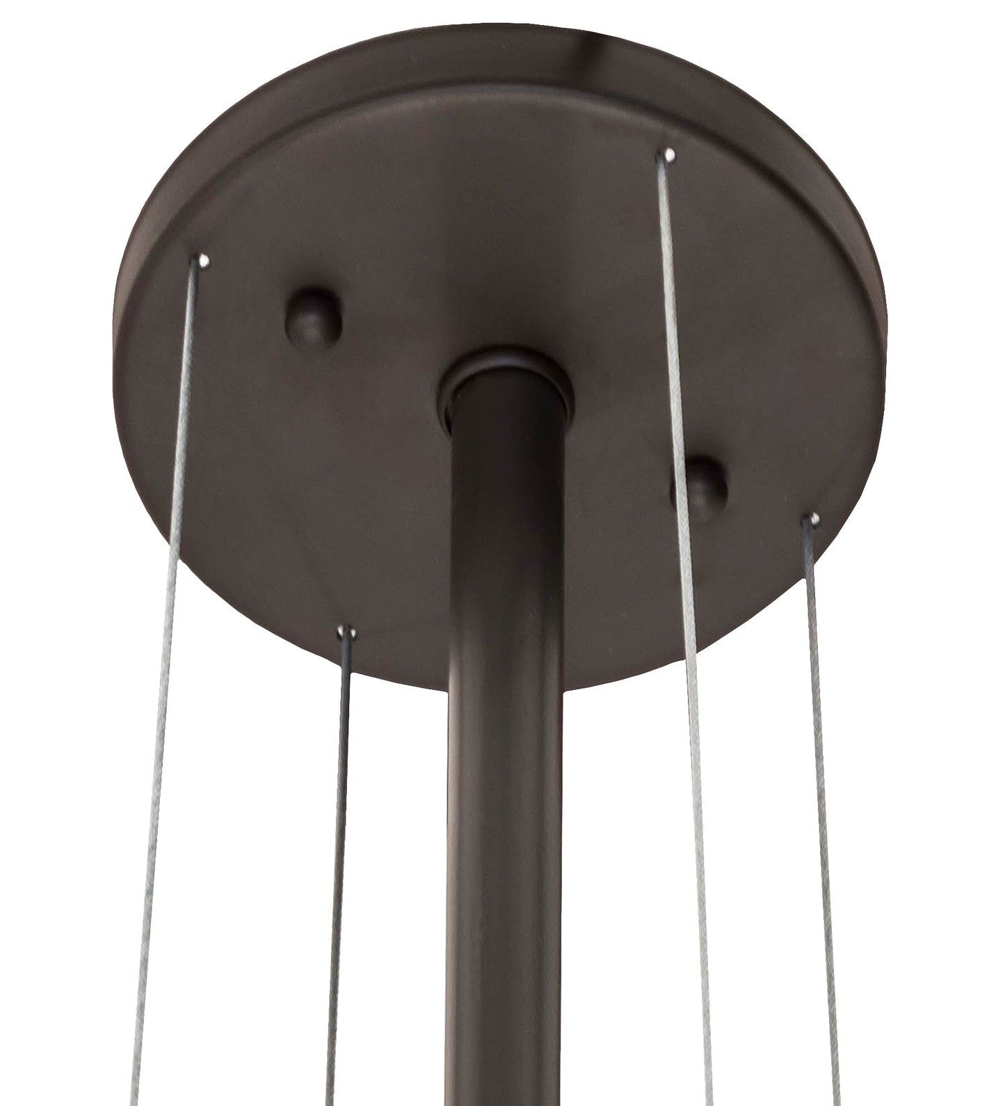 Meyda Lighting Cilindro 36" 6-Light Oil Rubbed Bronze Pendant Light With White Linen Textrene Shade