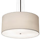 Meyda Lighting Cilindro 36" 6-Light Oil Rubbed Bronze Pendant Light With White Linen Textrene Shade