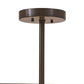Meyda Lighting Cilindro 36" 6-Light Timeless Bronze Barnabas Semi-flush Mount Light With Beige Textrene & Statuario Idalight Shade