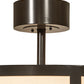 Meyda Lighting Cilindro 36" 6-Light Timeless Bronze Barnabas Semi-flush Mount Light With Beige & White Shade