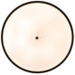 Meyda Lighting Cilindro 36" 6-Light Timeless Bronze Barnabas Semi-flush Mount Light With Beige & White Shade
