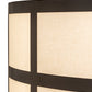 Meyda Lighting Cilindro 36" 6-Light Timeless Bronze Barnabas Semi-flush Mount Light With Beige & White Shade