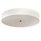 Meyda Lighting Cilindro 36" 6-Light Timeless Bronze Flush Mount Light With Off White Textrene & Statuario Idalight Shade
