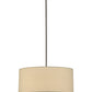Meyda Lighting Cilindro 36" 6-Light Timeless Bronze Pendant Light With Beige Eggshell Textrene Shade
