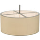 Meyda Lighting Cilindro 36" 6-Light Timeless Bronze Pendant Light With Beige Eggshell Textrene Shade