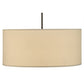 Meyda Lighting Cilindro 36" 6-Light Timeless Bronze Pendant Light With Beige Eggshell Textrene Shade