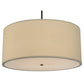 Meyda Lighting Cilindro 36" 6-Light Timeless Bronze Pendant Light With Beige Eggshell Textrene Shade