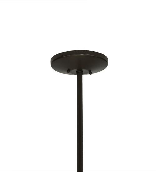 Meyda Lighting Cilindro 36" 6-Light Timeless Bronze Pendant Light With Beige Eggshell Textrene Shade