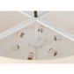 Meyda Lighting Cilindro 36" 6-Light Timeless Bronze Pendant Light With Beige Eggshell Textrene Shade