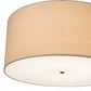 Meyda Lighting Cilindro 36" 6-Light Timeless Bronze Pendant Light With Beige Natural Textrene and White Statuario Idalight Shade