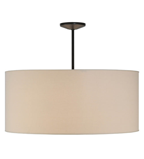 Meyda Lighting Cilindro 36" 6-Light Timeless Bronze Pendant Light With Natural Textrene & Statuario Idalight Shade
