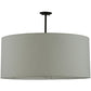 Meyda Lighting Cilindro 36" 6-Light Timeless Bronze Pendant Light With White Linen Textrene Shade