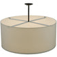 Meyda Lighting Cilindro 36" 6-Light Timeless Bronze Pendant Light With White Linen Textrene Shade