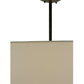 Meyda Lighting Cilindro 36" 6-Light Timeless Bronze Pendant Light With White Linen Textrene Shade