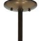Meyda Lighting Cilindro 36" 6-Light Timeless Bronze Pendant Light With White Linen Textrene Shade