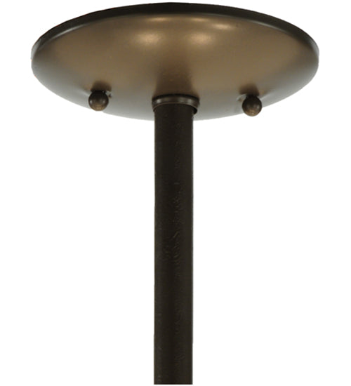 Meyda Lighting Cilindro 36" 6-Light Timeless Bronze Pendant Light With White Linen Textrene Shade