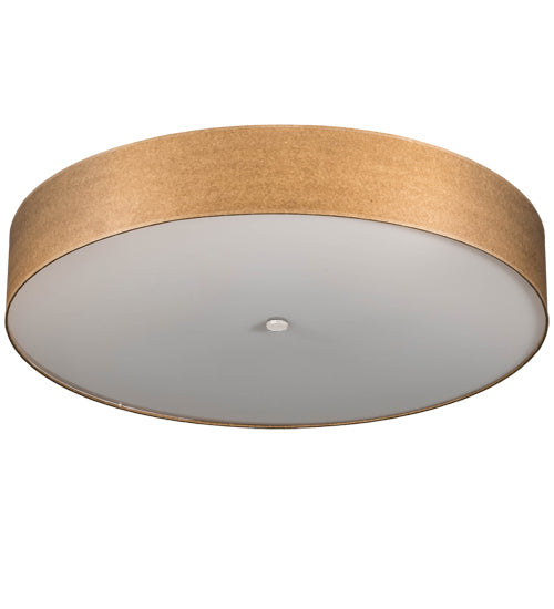 Meyda Lighting Cilindro 36" 6-Light White Pendant Light With Beige Craft Paper Textrene & White Statuario Idalight Shade