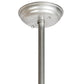 Meyda Lighting Cilindro 36" 8-Light 4-Tier Nickel Pendant Light With Copper and White Textrene Shade