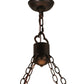 Meyda Lighting Cilindro 36" 8-Light Mahogany Bronze Quatrefoil Pendant Light With Beige Textrene & Statuario Idalight Shade
