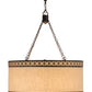 Meyda Lighting Cilindro 36" 8-Light Mahogany Bronze Quatrefoil Pendant Light With Beige Textrene & Statuario Idalight Shade