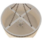 Meyda Lighting Cilindro 36" 8-Light Mahogany Bronze Quatrefoil Pendant Light With Beige Textrene & Statuario Idalight Shade
