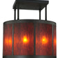 Meyda Lighting Cilindro 36" 8-Light Oil Rubbed Bronze Vicksburg Semi-flush Mount Ceiling Light With Ambra Siena Idalight Shade