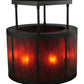 Meyda Lighting Cilindro 36" 8-Light Oil Rubbed Bronze Vicksburg Semi-flush Mount Ceiling Light With Ambra Siena Idalight Shade