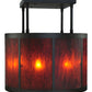 Meyda Lighting Cilindro 36" 8-Light Oil Rubbed Bronze Vicksburg Semi-flush Mount Ceiling Light With Ambra Siena Idalight Shade