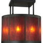 Meyda Lighting Cilindro 36" 8-Light Oil Rubbed Bronze Vicksburg Semi-flush Mount Ceiling Light With Ambra Siena Idalight Shade