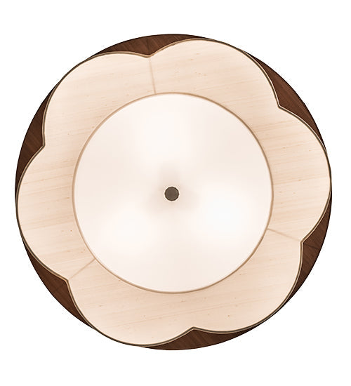 Meyda Lighting Cilindro 36" 9-Light Nickel Pendant Light With Cream & Brushed Gold Shade
