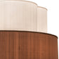 Meyda Lighting Cilindro 36" 9-Light Nickel Pendant Light With Cream & Brushed Gold Shade