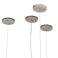 Meyda Lighting Cilindro 36" 9-Light Nickel Pendant Light With Cream & Brushed Gold Shade