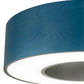 Meyda Lighting Cilindro 36" LED Nickel Hickory Pendant Light With Blue Stained Oak Veneer & White Shade