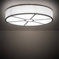 Meyda Lighting Cilindro 36" LED Oil Rubbed Bronze Flush Mount Light With White Statuario Idalight & White Textrene Shade