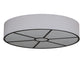 Meyda Lighting Cilindro 36" LED Oil Rubbed Bronze Flush Mount Light With White Statuario Idalight & White Textrene Shade