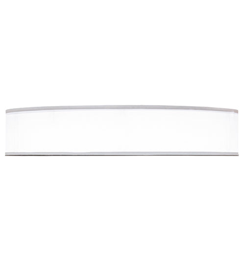 Meyda Lighting Cilindro 36" LED Oil Rubbed Bronze Flush Mount Light With White Statuario Idalight & White Textrene Shade