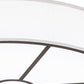 Meyda Lighting Cilindro 36" LED Oil Rubbed Bronze Flush Mount Light With White Statuario Idalight & White Textrene Shade