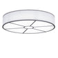 Meyda Lighting Cilindro 36" LED Oil Rubbed Bronze Flush Mount Light With White Statuario Idalight & White Textrene Shade