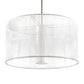 Meyda Lighting Cilindro 36" Nickel Sheer Pendant Light With Statuario Idalight & White Organza Shade