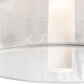 Meyda Lighting Cilindro 36" Nickel Sheer Pendant Light With Statuario Idalight & White Organza Shade