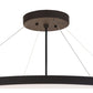 Meyda Lighting Cilindro 37" 3-Light 2-Tier Oil Rubbed Bronze Pendant Light With White Textrene & Statuario Idalight Shade Glass